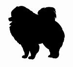 Pomeranian Silhouette Decal Sticker
